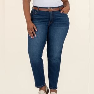 Kut from the Kloth Women's Size 20 Dark Blue Straight Leg Stretch Jeans GUC